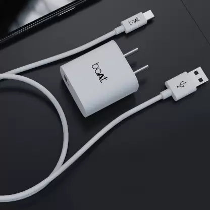 boAt 18W Power WCD QC3A Charger combo (Type C - Cable Included) boAt 18W Power WCD QC3A Charger combo (Type C - Cable Included)